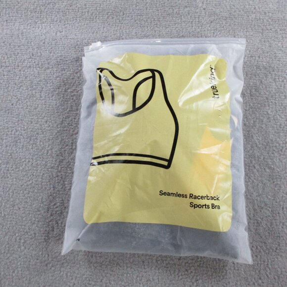 Truekind Seamless Racerback Sports Bra Womens Large Gray Running Workout Gym NWT - Picture 2 of 6